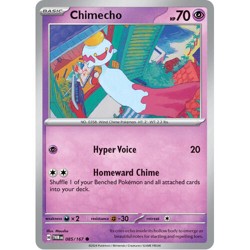 Chimeco 085/167 SV Twilight Masquerade Common Pokemon Card NEAR MINT TCG