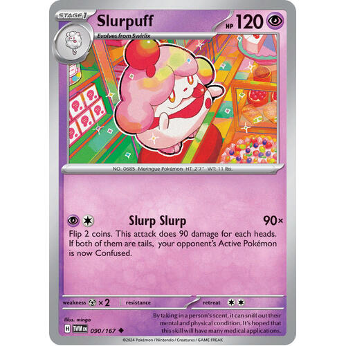 Slurpuff 090/167 SV Twilight Masquerade Uncommon Pokemon Card NEAR MINT TCG