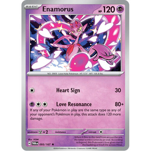 Enamorus 093/167 SV Twilight Masquerade Holo Rare Pokemon Card NEAR MINT TCG