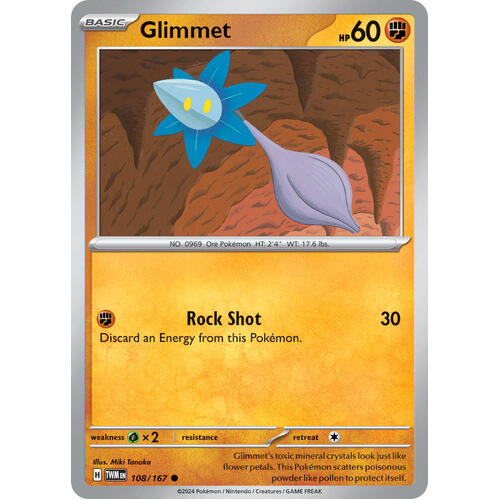 Glimmet 108/167 SV Twilight Masquerade Common Pokemon Card NEAR MINT TCG