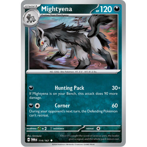 Mightyena 114/167 SV Twilight Masquerade Uncommon Pokemon Card NEAR MINT TCG