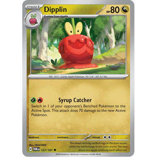 Dipplin 127/167 SV Twilight Masquerade Uncommon Pokemon Card NEAR MINT TCG