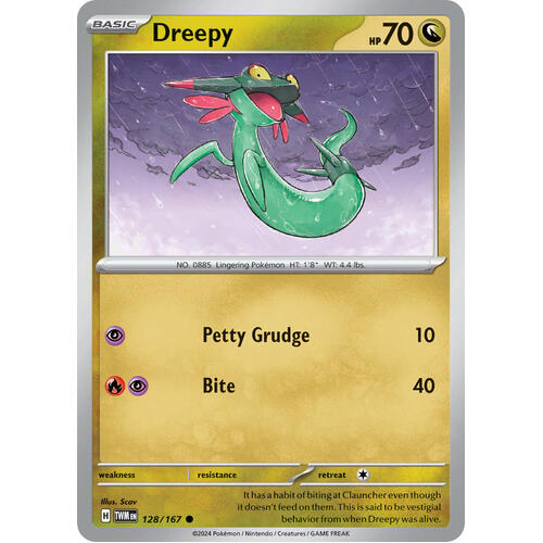 Dreepy 128/167 SV Twilight Masquerade Common Pokemon Card NEAR MINT TCG