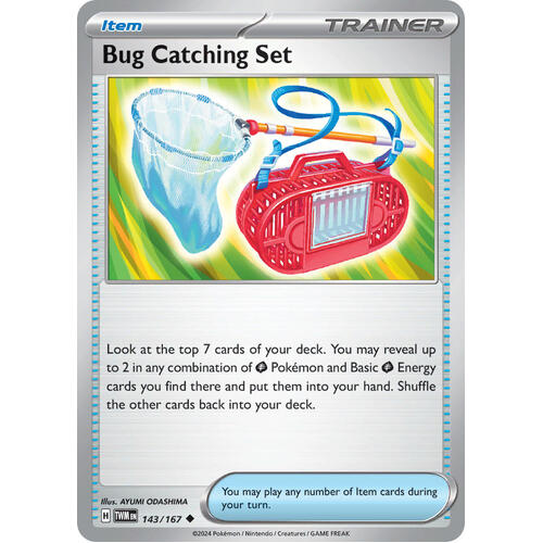 Bug Catching Set 143/167 SV Twilight Masquerade Uncommon Trainer Pokemon Card NEAR MINT TCG