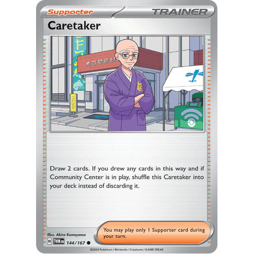 Caretaker 144/167 SV Twilight Masquerade Common Trainer Pokemon Card NEAR MINT TCG