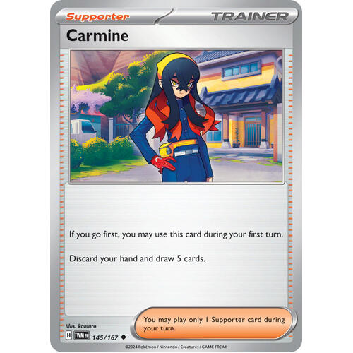 Carmine 145/167 SV Twilight Masquerade Uncommon Trainer Pokemon Card NEAR MINT TCG