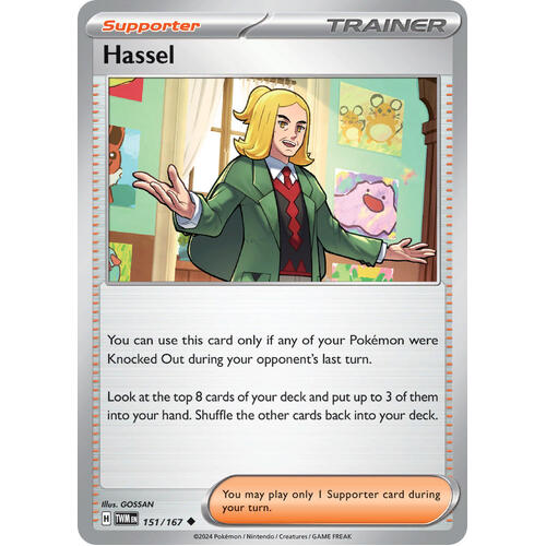 Hassel 151/167 SV Twilight Masquerade Uncommon Trainer Pokemon Card NEAR MINT TCG