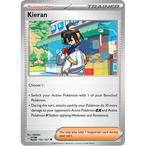 Kieran 154/167 SV Twilight Masquerade Uncommon Trainer Pokemon Card NEAR MINT TCG