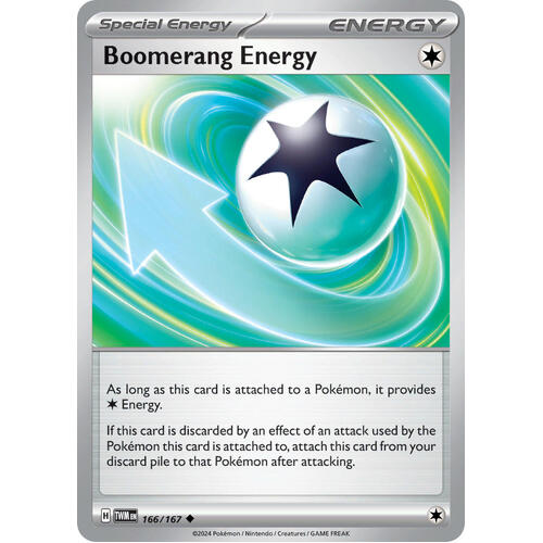 Boomerang Energy 166/167 SV Twilight Masquerade Uncommon Trainer Pokemon Card NEAR MINT TCG