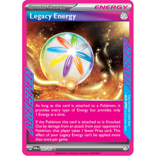 Legacy Energy 167/167 SV Twilight Masquerade Ace Rare Holo Trainer Pokemon Card NEAR MINT TCG