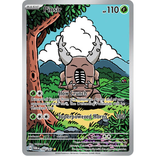 Pinsir 168/167 SV Twilight Masquerade Illustration Rare Holo Pokemon Card NEAR MINT TCG