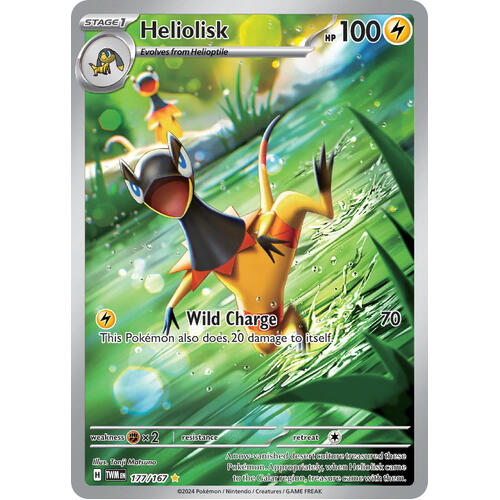 Heliolisk 177/167 SV Twilight Masquerade Illustration Rare Holo Pokemon Card NEAR MINT TCG