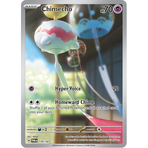 Chimecho 179/167 SV Twilight Masquerade Illustration Rare Holo Pokemon Card NEAR MINT TCG