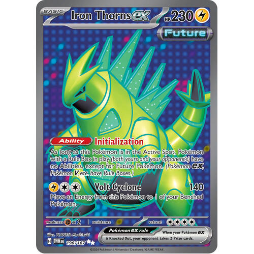 Iron Thorns 196/167 SV Twilight Masquerade Full Art Holo Ultra Rare Pokemon Card NEAR MINT TCG