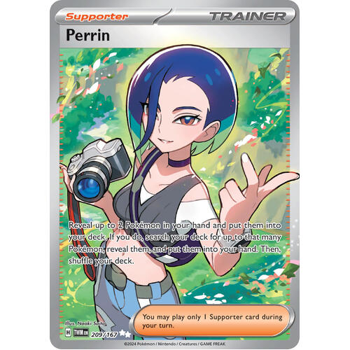 Perrin 209/167 SV Twilight Masquerade Full Art Holo Ultra Rare Pokemon Card NEAR MINT TCG