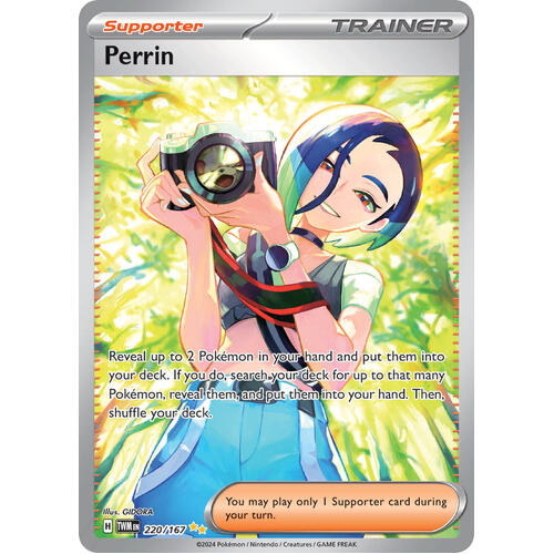 Perrin 220/167 SV Twilight Masquerade Special Illustration Rare Holo Pokemon Card NEAR MINT TCG