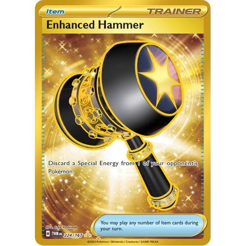 Enhanced Hammer 224/167 SV Twilight Masquerade Full Art Gold Secret Rare Holo Pokemon Card NEAR MINT TCG