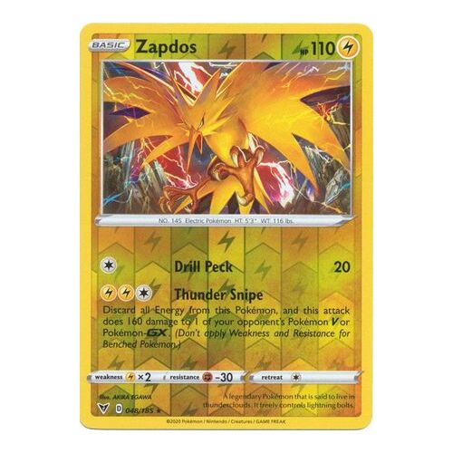 Zapdos 48 3 Vivid Voltage Reverse Holo Rare Pokemon Card Near Mint Tcg