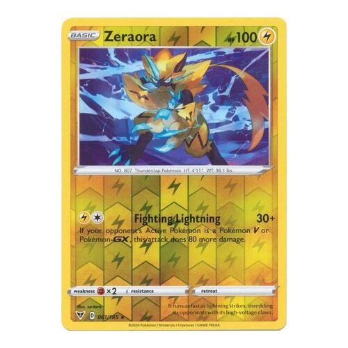 Zeraora 61/203 Vivid Voltage Reverse Holo Rare Pokemon Card NEAR MINT TCG