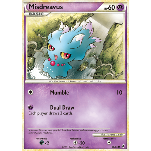 Misdreavus 65/95 Call of Legends Common Pokemon Card NEAR MINT TCG