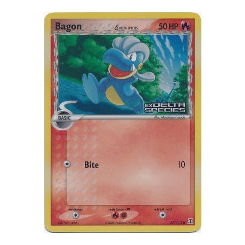 Bagon (Delta Species) 57/113 EX Delta Species Reverse Holo Common Pokemon Card NEAR MINT TCG