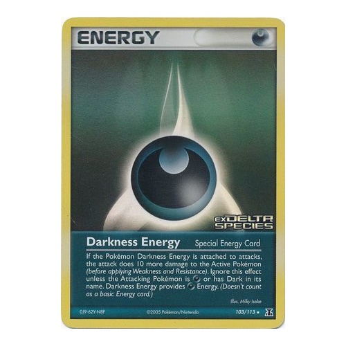 Darkness Energy 103/113 EX Delta Species Reverse Holo Rare Pokemon Card NEAR MINT TCG