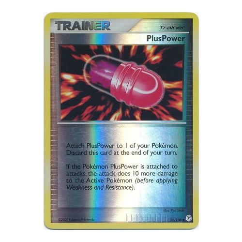 PlusPower 109/130 DP Base Set Reverse Holo Uncommon Trainer Pokemon Card NEAR MINT TCG