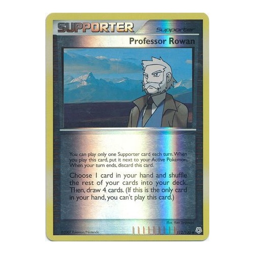 Professor Rowan 112/130 DP Base Set Reverse Holo Uncommon Trainer Pokemon Card NEAR MINT TCG