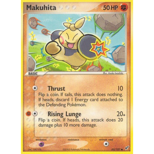 Makuhita 65/107 EX Deoxys Common Pokemon Card NEAR MINT TCG