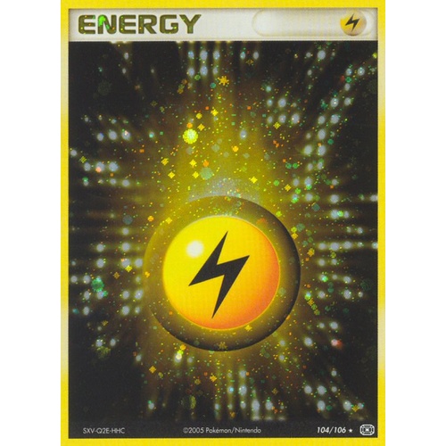 Lightning Energy 104/106 EX Emerald Holo Rare Pokemon Card NEAR MINT TCG