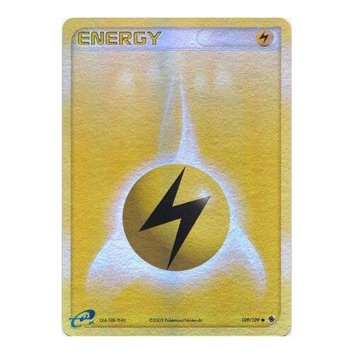 Lightning Energy 109/109 EX Ruby and Sapphire Reverse Holo Common Pokemon Card NEAR MINT TCG