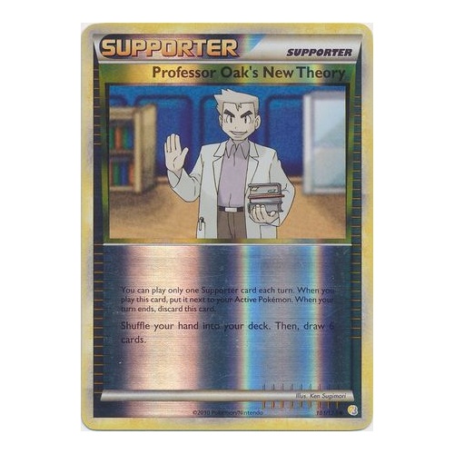 Professor Oak's New Theory 101/123 HS Base Set Reverse Holo Uncommon Trainer Pokemon Card NEAR MINT TCG