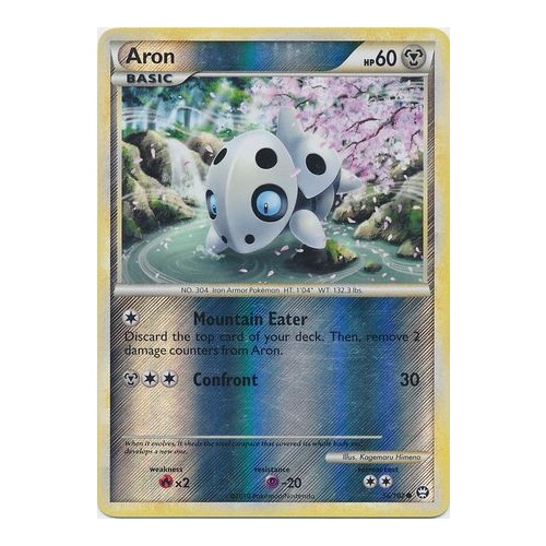 Aron 56/102 HS Triumphant Reverse Holo Common Pokemon Card NEAR MINT TCG