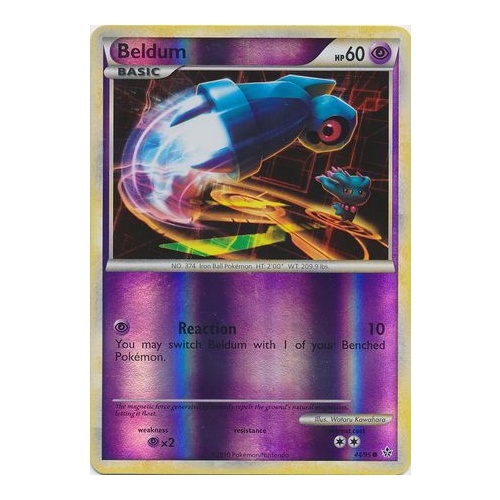 Beldum 44/95 HS Unleashed Reverse Holo Common Trainer Pokemon Card NEAR MINT TCG