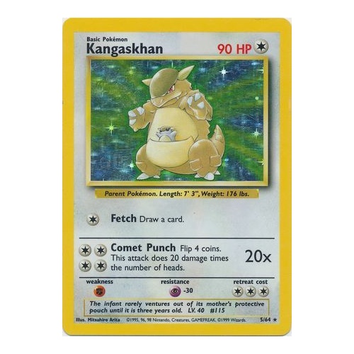 Kangaskhan 5/64 Jungle No Set Symbol Misprint Set