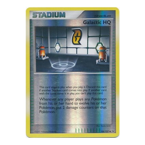 Galactic HQ 106/127 Platinum Base Set Reverse Holo Uncommon Trainer Pokemon Card NEAR MINT TCG