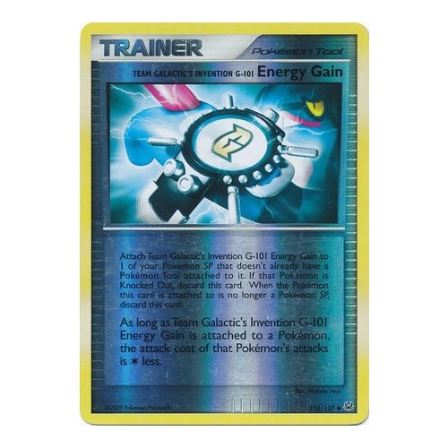 Energy Gain 116/127 Platinum Base Set Reverse Holo Uncommon Trainer Pokemon Card NEAR MINT TCG