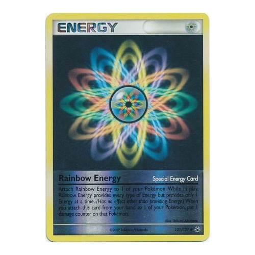 Rainbow Energy 121/127 Platinum Base Set Reverse Holo Rare Pokemon Card NEAR MINT TCG