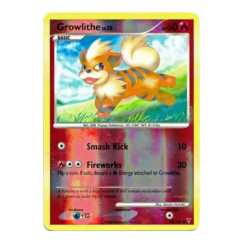 Growlithe 108/147 Platinum Supreme Victors Reverse Holo Common Pokemon Card NEAR MINT TCG