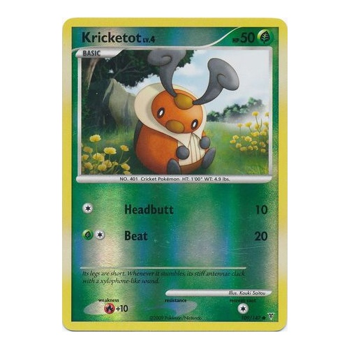 Kricketot 109/147 Platinum Supreme Victors Reverse Holo Common Pokemon Card NEAR MINT TCG