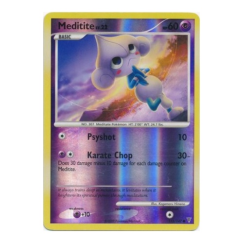 Meditite 113/147 Platinum Supreme Victors Reverse Holo Common Pokemon Card NEAR MINT TCG