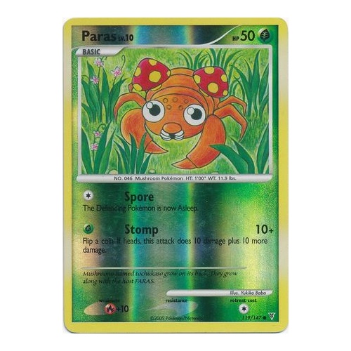 Paras 119/147 Platinum Supreme Victors Reverse Holo Common Pokemon Card NEAR MINT TCG