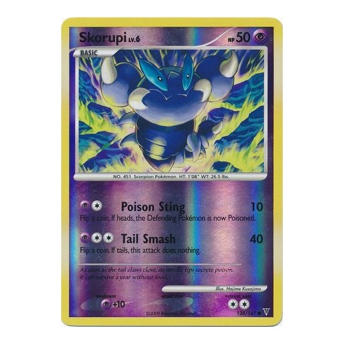 Skorupi 128/147 Platinum Supreme Victors Reverse Holo Common Pokemon Card NEAR MINT TCG