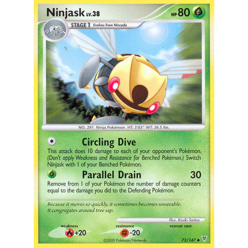 Ninjask 73/147 Platinum Supreme Victors Uncommon Pokemon Card NEAR MINT TCG