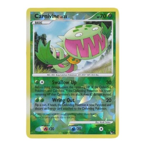 Carnivine 7/17 POP Series 8 Shattered Reverse Uncommon Pokemon Card NEAR MINT TCG