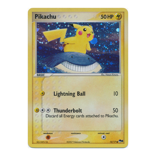 LIGHTLY PLAYED Pikachu 12/17 POP Series 5 Holo Pokemon Card NEAR MINT TCG