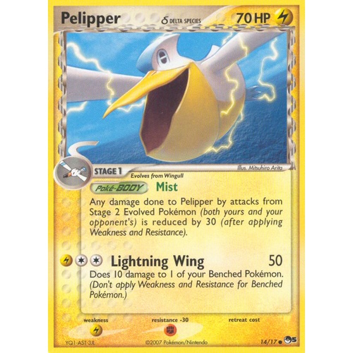 LIGHTLY PLAYED Pelipper (Delta Species) 14/17 POP Series 5 Common Pokemon Card NEAR MINT TCG