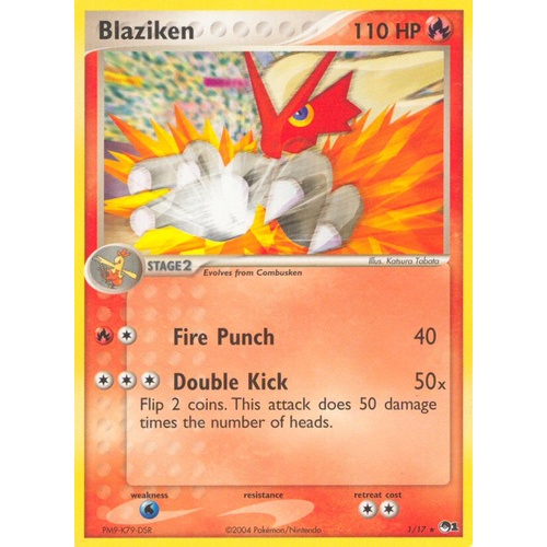 LIGHTLY PLAYED Blaziken 1/17 POP Series 1 Holo Rare Pokemon Card NEAR MINT TCG