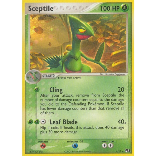 LIGHTLY PLAYED Sceptile 4/17 POP Series 1 Holo Rare Pokemon Card NEAR MINT TCG