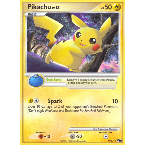 Pikachu 9/17 POP Series 6 Holo Pokemon Card NEAR MINT TCG